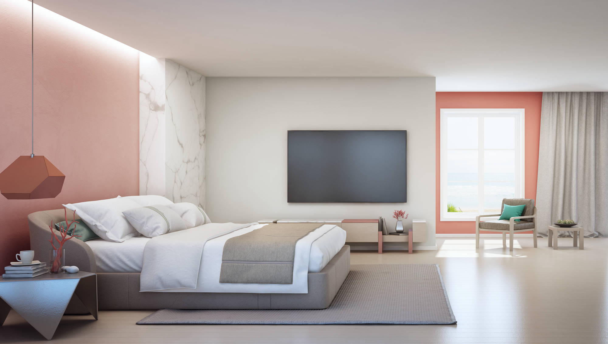 Hotel Bedroom TV Installation